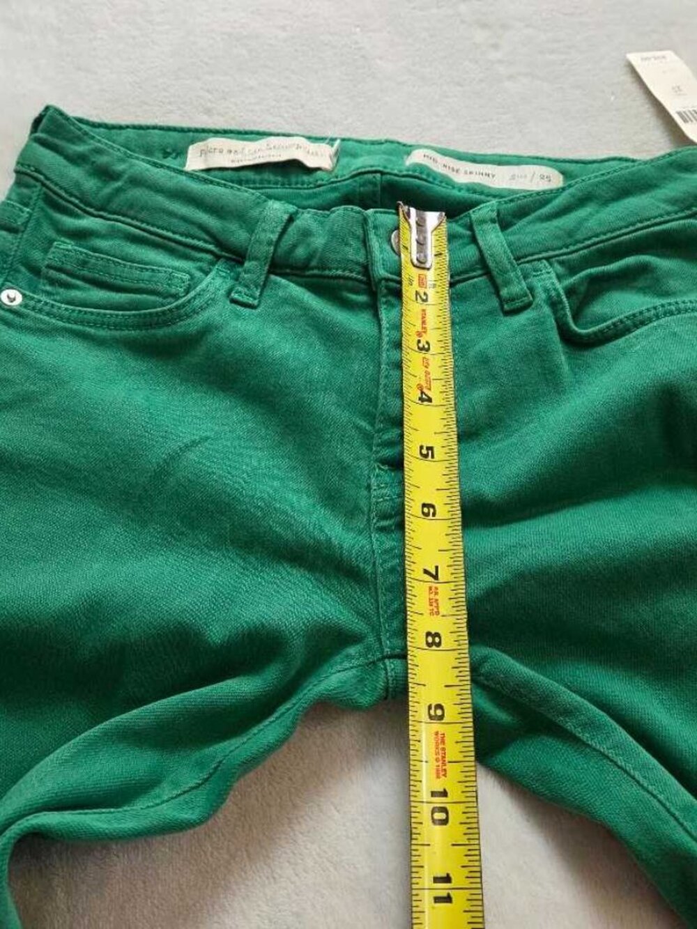 New 25 Anthropologie x Pilcro and the Letterpress skinny ankle jeans in green - Picture 8 of 10